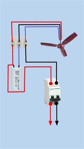 Easy Fan Wiring Diagram #shortsfeed #electrical #shorts #electrician #electronic