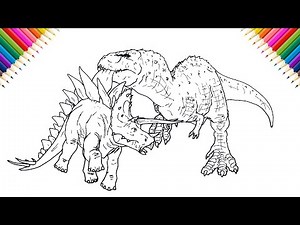 How to Draw Vastatosaurus Rex vs Stegoceratops