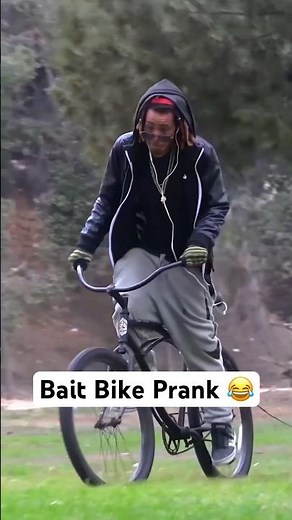 Bait Bike Prank 😂 #joeysalads #pranks #Shorts