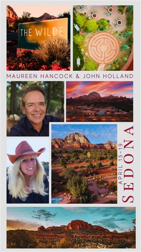 8.1K views · 68 reactions | Ready for next-level spiritual reset? Sedona• April 15-19, 2026 Meditation • Vortex healing • Mediumship • Yoga Led by John Holland & Maureen Hancock  Link in Bio/Instagram & comments/facebook #sedona #vortex #johnholland #maureenhancock #soulsanctuary | Maureen Hancock Fan Page | Facebook