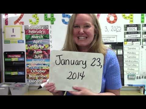 Grade 2: Math Lesson # 127: (Canadian = Day/Month/Year) Writing the Date Using Digits