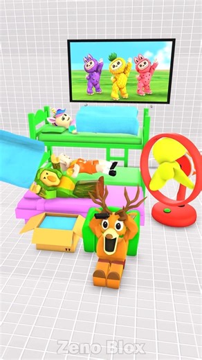 Where’s My Blanket! Deer Monster's Funny Prank😂 #zenoblox #blanketmystery #funny #cappuccino