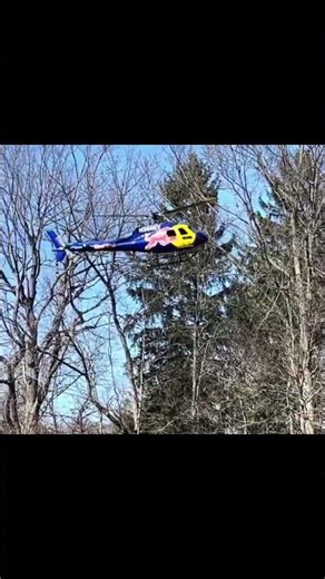 Windy fast flight of FLISHRC Red Bull AS350 RC helicopter
