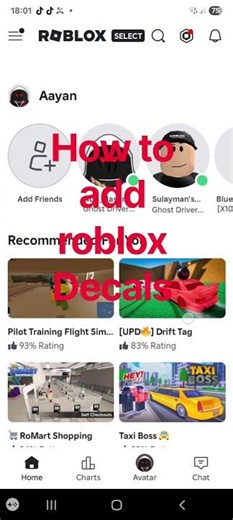 How to add roblox decals