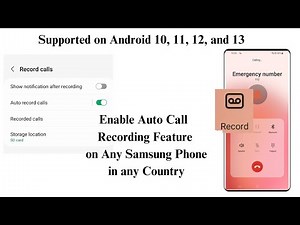 How to Get \\ enable Auto Call Recording Feature on all Samsung Phones | Officially | English
