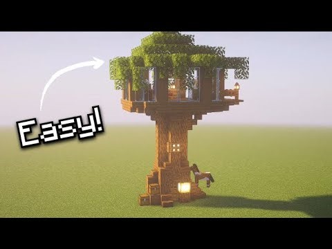 Minecraft Tree House Tutorial 🌳 Easy Survival Build#minecraft 