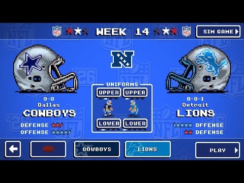 NFL Retro Bowl 26: Dallas Cowboys VS Detroit Lions #nfl