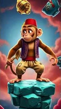 ABU MONKEY: WORLD CHAOS IN THE MAGIC LAMP 🧞‍♂️🃏⏳ #cartoon #animation #shorts