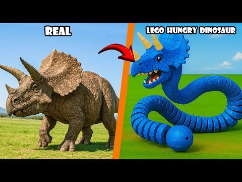 I Turned LEGO Dinosaurs into Hungry Snake | Space Bricks