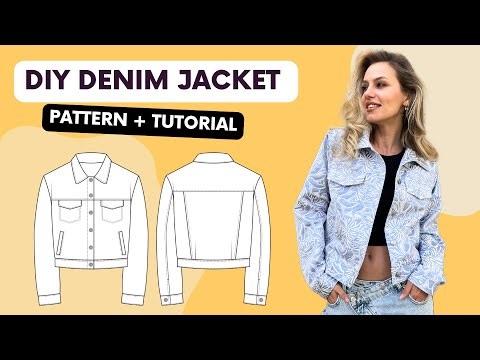 DIY Celia denim jacket sewing pattern - Step-by-Step PDF Pattern Tutorial