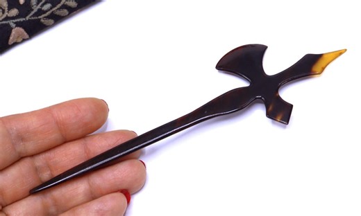 Antique Victorian Faux Tortoise Shell Spear W Axe Hair Pin - Etsy