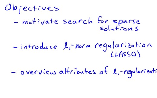3. Sparse Solutions to Least Squares Problems Using the LASSO
