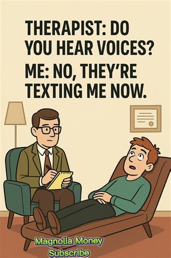 When Your Therapist Asks About Voices 😂📱#humor #therapist #funny #jokes