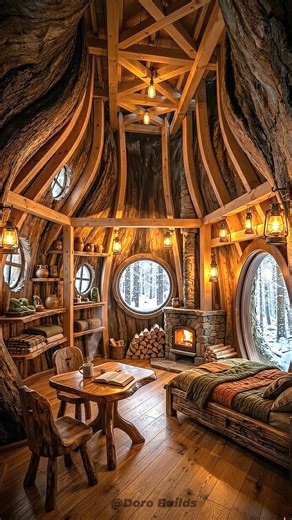 From Abandoned Tree Trunk to Dream Cabin | Amazing Restoration
