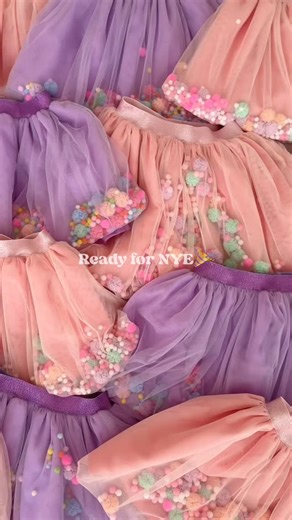 Laila and Lyra on Instagram: "✨Now on hand: pom tutu skirts with matching headband!✨Dots and pompoms are always a good idea, and NYE is just around the corner for the perfect excuse to go all out!🎉 Preorders are on their way and ready-to-ship spares are live on the site! Grab yours while there’s still time!"