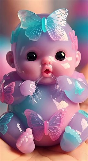 butterfly jelly eating ASMR#asmr #aiasmr #satisfyingvideo #foodie #eating