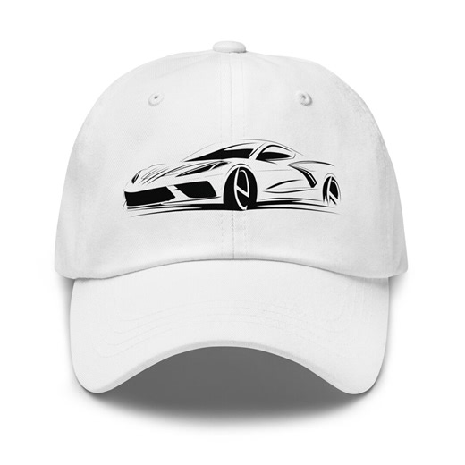 Corvette C8 Custom Printed Baseball Hat - 8th Gen Vette Adjustable Dad Cap - Etsy