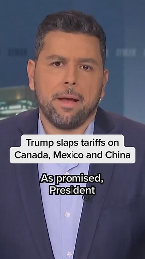 51K views · 3.7K reactions | President Donald Trump signed an executive order imposing tariffs on goods coming into the U.S. from Canada, Mexico, and China. The U.S. will begin collecting tariffs on Canadian goods starting Tuesday. It is unclear when the tariffs on Mexico and China will take effect. MSNBC’s Ayman Mohyeldin reports. | MS NOW | Facebook