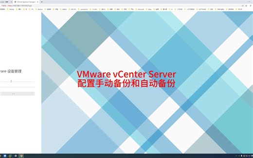 VMware vCenter Server 配置手动备份和自动备份