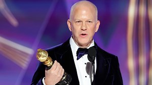 Ryan Murphy accepts the Carol Burnett TV Achievement Award at the Golden Globes. | NBC