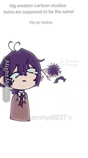 TWINS ARE DIFFERENT. NOT A COPY PASTE #saammysbest #fyp #animation #fypシ゚viral #alightmotion #oc