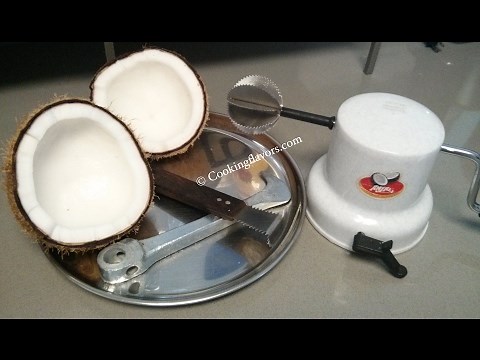 Coconut - How to break, take out pieces, grate and store a coconut