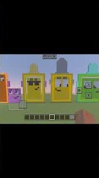 Double Square Numbers Song with Skyler, Minecraft Building Number Blocks