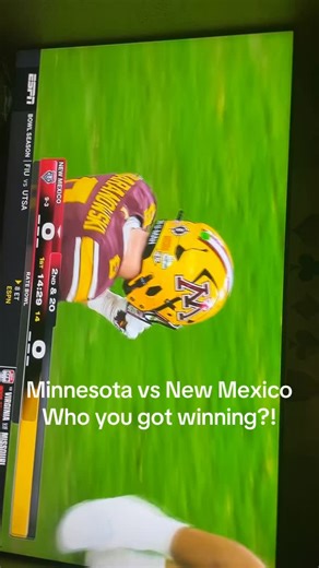 New Mexico Lobos vs. Minnesota Golden Gophers in the 2025 Rate Bowl This matchup features the University of New Mexico Lobos (9-3) against the University of Minnesota Golden Gophers (7-5) in a college football bowl game on Friday, December 26, 2025. • Date and Time — December 26, 2025, at 4:30 p.m. ET (2:30 p.m. MST) • Location — Chase Field, Phoenix, Arizona (home of the MLB’s Arizona Diamondbacks) • TV — ESPN This is the first-ever meeting between the two programs. New Mexico, from the Mountai