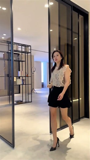 Three-link sliding door, connecting your kitchen and living room