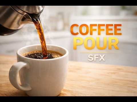 Coffee Cup Filling Sound Effect | Beverage Pour Sound