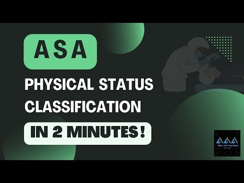 ASA physical status classification 🔥 Anaesthesia ASA in 2 minutes