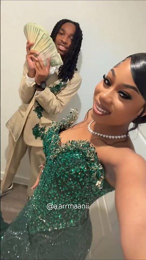 🤎💚🔥 Prom King and Queen Style Moves #cheer #promdress #highschool #dance #fashion