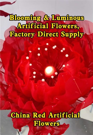 Customized Chinese Red Artificial Flowers for Wholesale