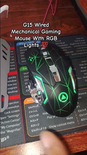 G15 Wired Mechanical Gaming Mouse With RGB Lights 💯