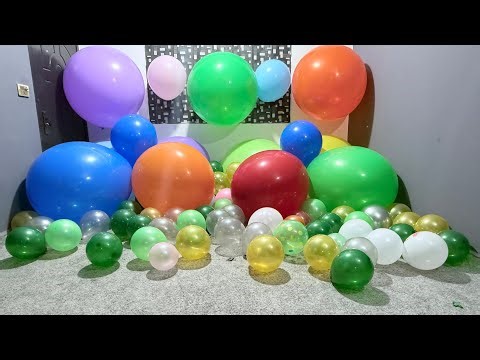 Big Giant Balloons Flowers Sit-Pop and Stomping Video!