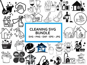 Cleaning SVG Bundle: Housekeeping Vector Files (instant Download) - Etsy