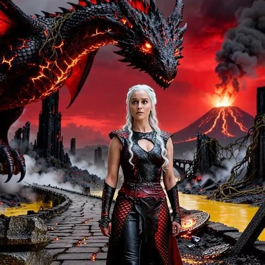 What if Game of Thrones Daenerys did a pilgrimage to Valyria to connect with her ancestral heritage?