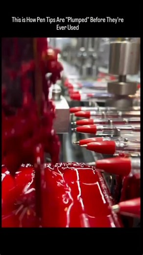 How PAGE? on Instagram: "This microscopic step decides whether a pen writes flawlessly or fails on first contact Before ink is ever introduced, the pen tip goes through a precision plumping and conditioning process. Controlled pressure and mechanical shaping prepare the tiny ball or tip geometry so it can rotate smoothly and maintain consistent contact with paper. At this scale, microns matter. The process calibrates pressure tolerance and internal clearances so ink will later flow evenly withou