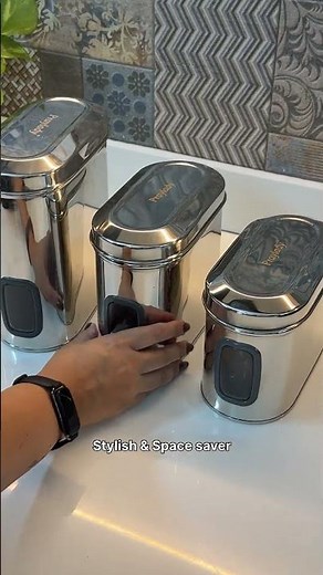 Stainless Steel Capsule Canister with Galaxy Window.