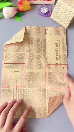 How to fold a beautiful and practical paper bag using a piece of A4 paper. Come and fold it toge
