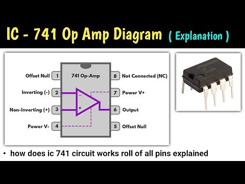 ic 741 operational amplifier | ic 741 pin diagram explanation | pin diagram of ic 741 |ic 741 | L-13