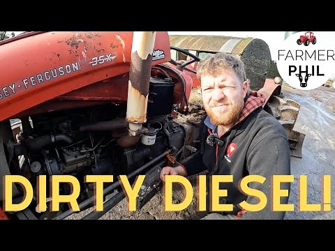 BIG PROBLEM WITH DIRTY DIESEL ! | HOW TO CLEAN A DIESEL TANK - MF 35