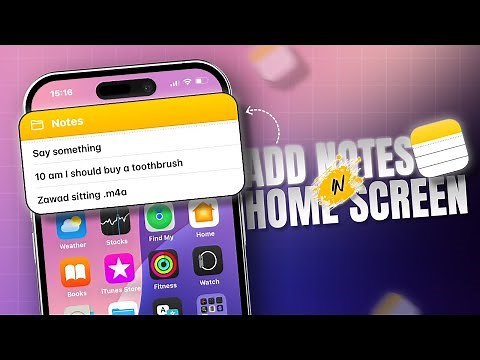 How To Add Notes To iPhone Home Screen | Show Notes on Your iOS 18 Home Screen