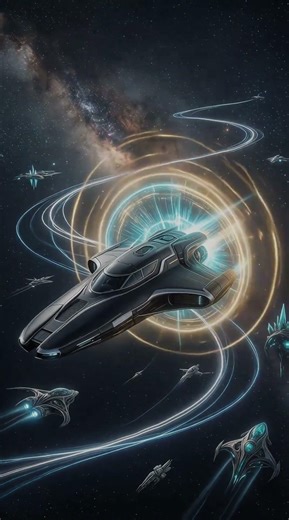 Spaceship Escape Beneath the Milky Way