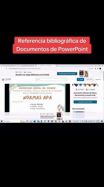 Como se debe realizar una referencia bibliográfica de documentos de PowerPoint, según normas APA 7ma edición. #rereferenciasbibliograficas #estudiantesuniversitarios #educacion #tesisuniversitaria #apa7thedition #estudiantes #tiktokeducativo #normasapa #normasapaséptimaedición #tesis
