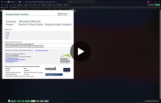 Free Excel template for Scoping Stage Mining Projects | Money of Mine posted on the topic | LinkedIn