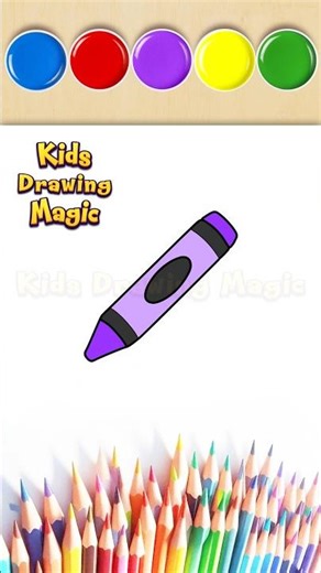 Learn How to Draw a Crayon 🖍️ || Quick & Easy Drawing 🖌️🎨 #shorts #drawing