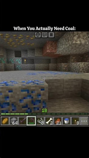 When You Didn't Need Coal Vs When You Really Need It #shorts #ytshorts #trending #minecraft