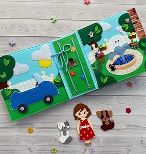 Quiet Book Dollhouse Pattern, Felt Busy Book Pattern Pdf, Felt Doll Pattern With Clothes Set, Dress up Doll, Felt Dollhouse Book for Girl - Etsy