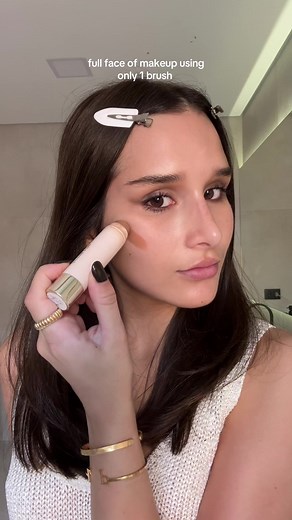 Full Face Makeup with One Brush Tutorial by Saie Beauty